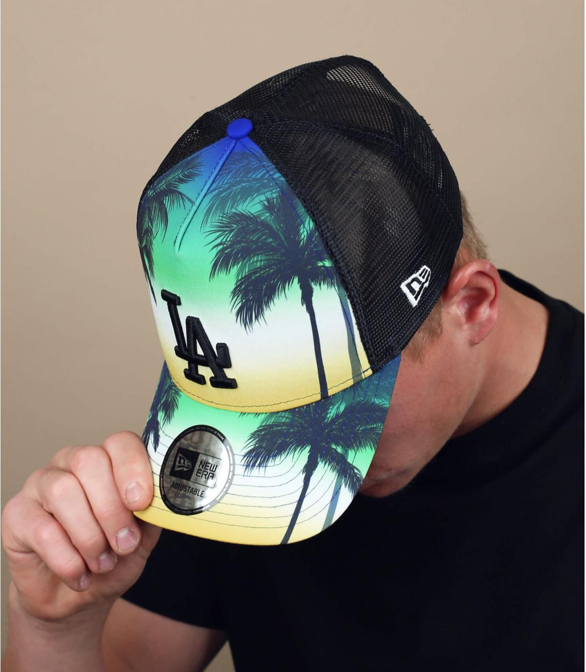 trucker LA palmiers blanc vert Trucker Summer City LA